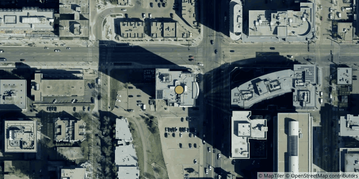Aerial view of Associated Engineering Plaza (10909 Jasper Avenue)