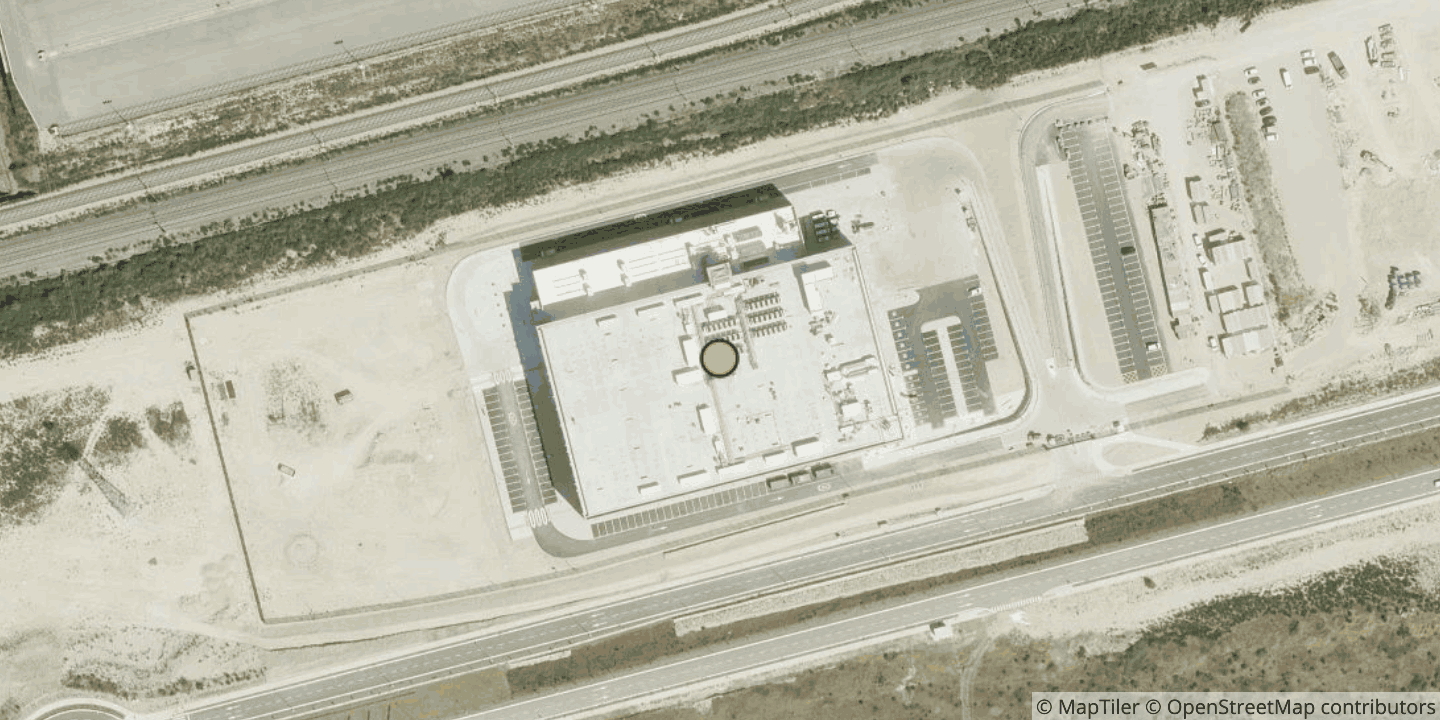 Aerial view of Data Center Bilbao Arasur