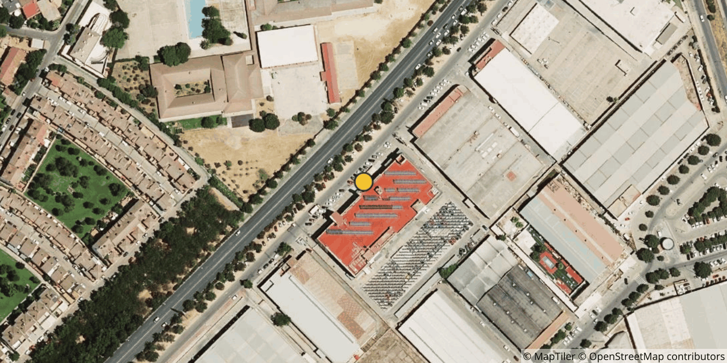 Aerial view of Avenida Montes Sierra 36, Sevilla