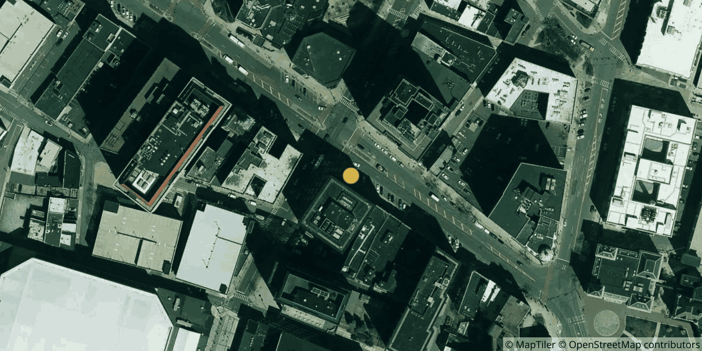 Aerial view of INOC Albany (80 State St)