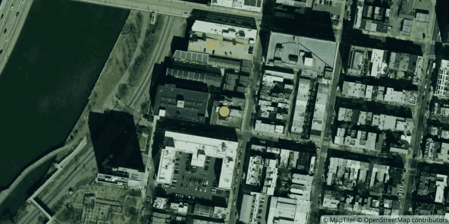 Aerial view of Quonix Datacenter (2401 Locust St)