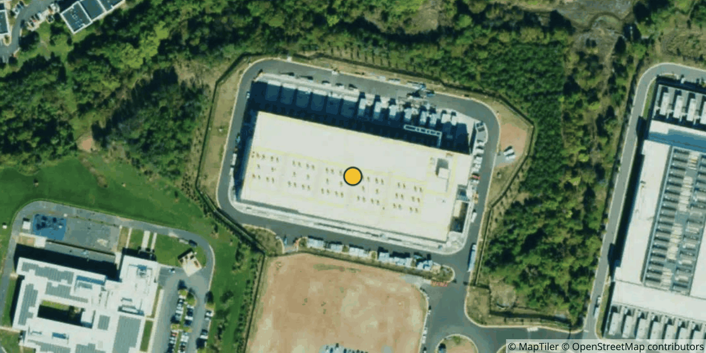 Aerial view of GDC - Ashburn VA8 Data Center