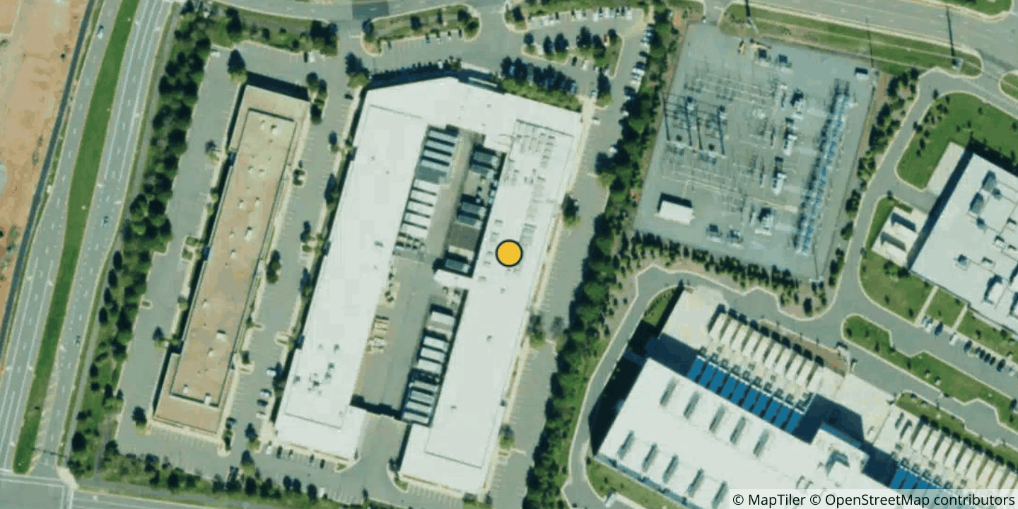 Aerial view of DataBank Ashburn (IAD1)