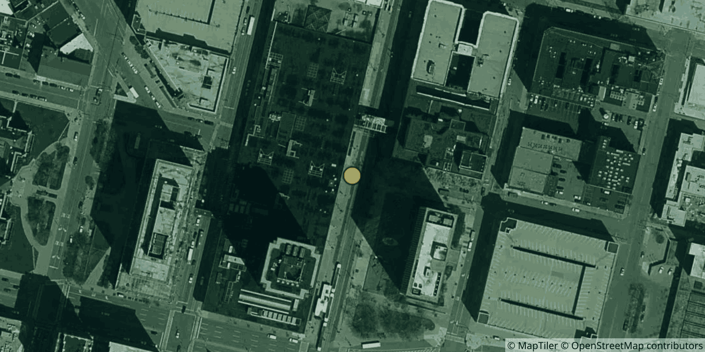 Aerial view of 350 Main Place