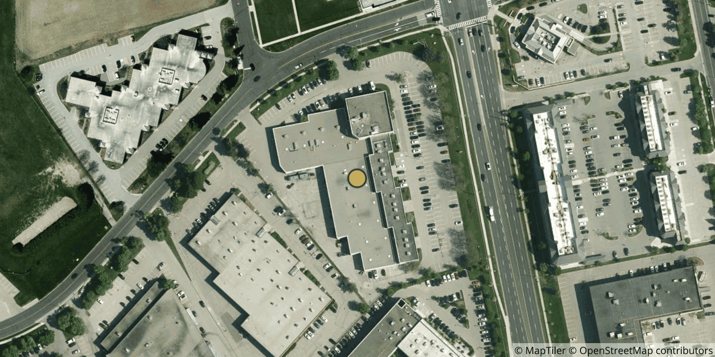 Aerial view of Cover-All Markham Centre