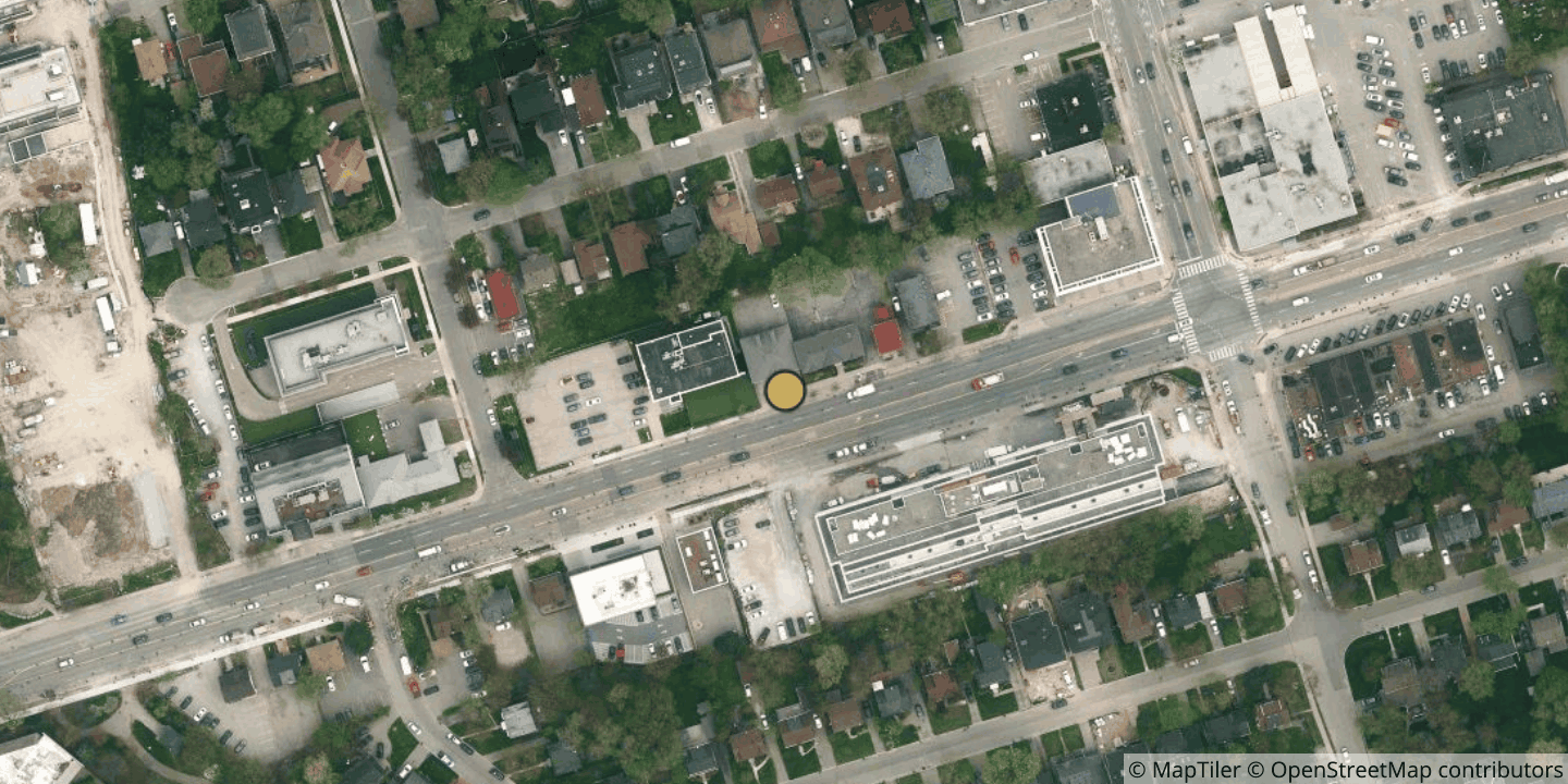 Aerial view of 210 Sheppard Avenue East
