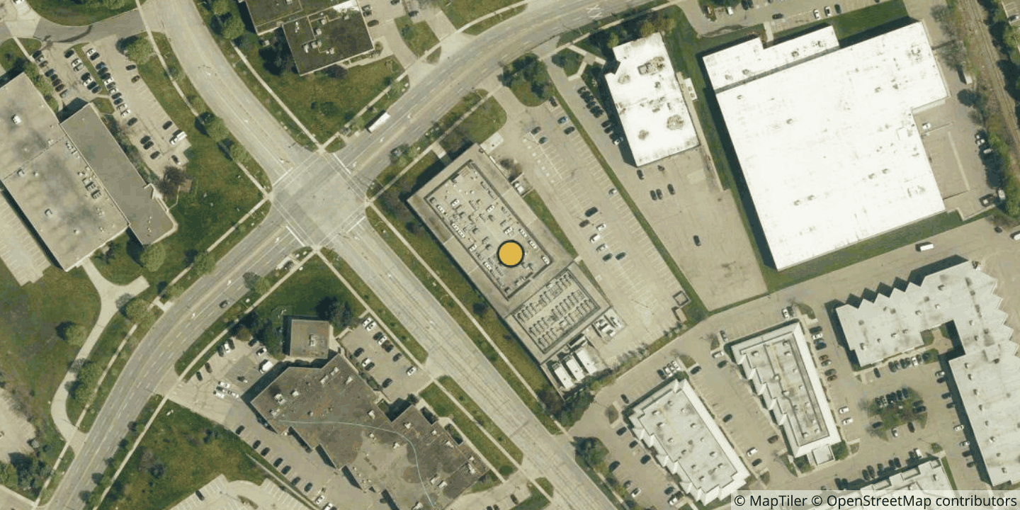 Aerial view of 11:11 Systems Mississauga