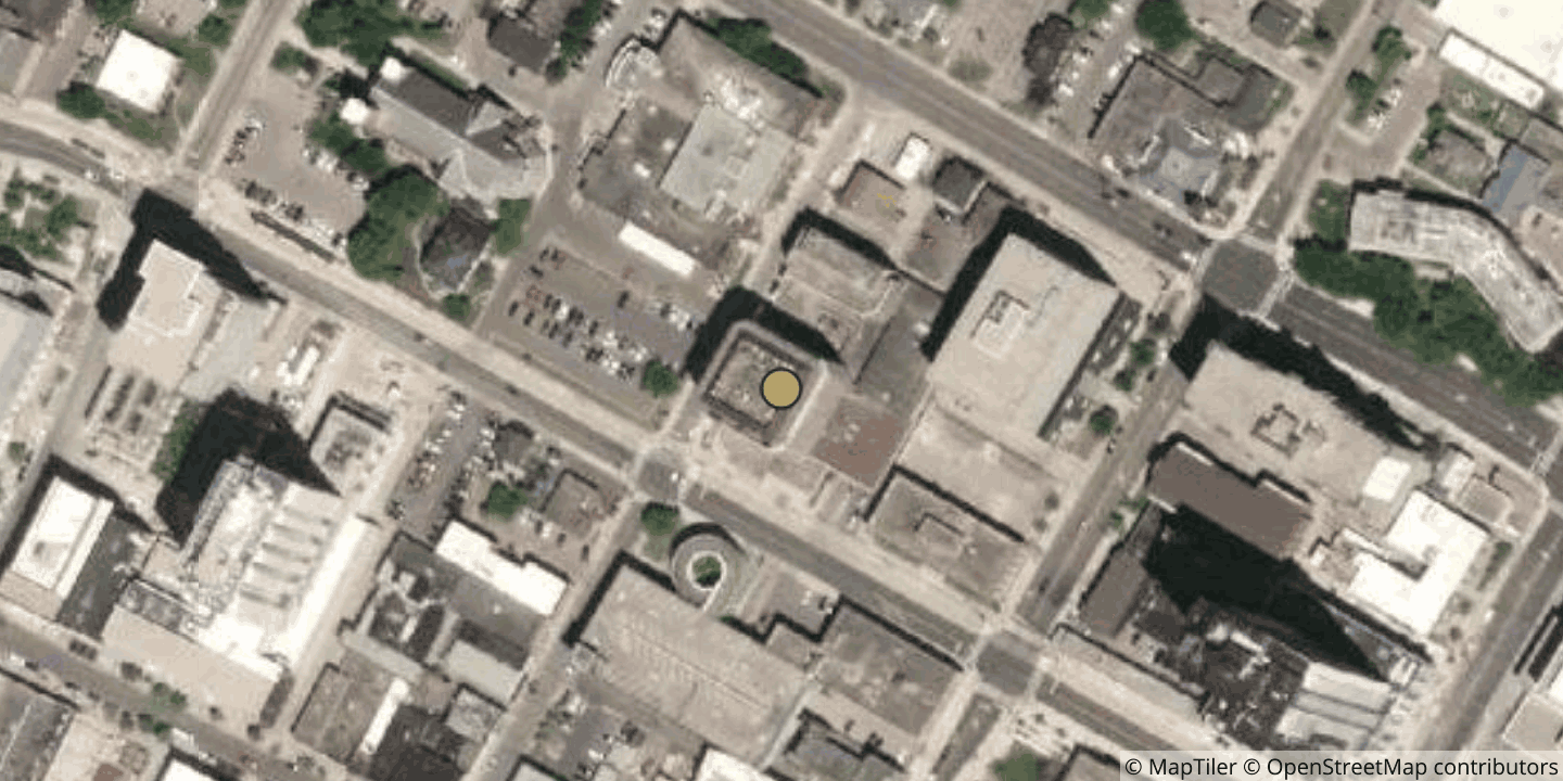 Aerial view of 30 Duke Street West Kitchener Ontario