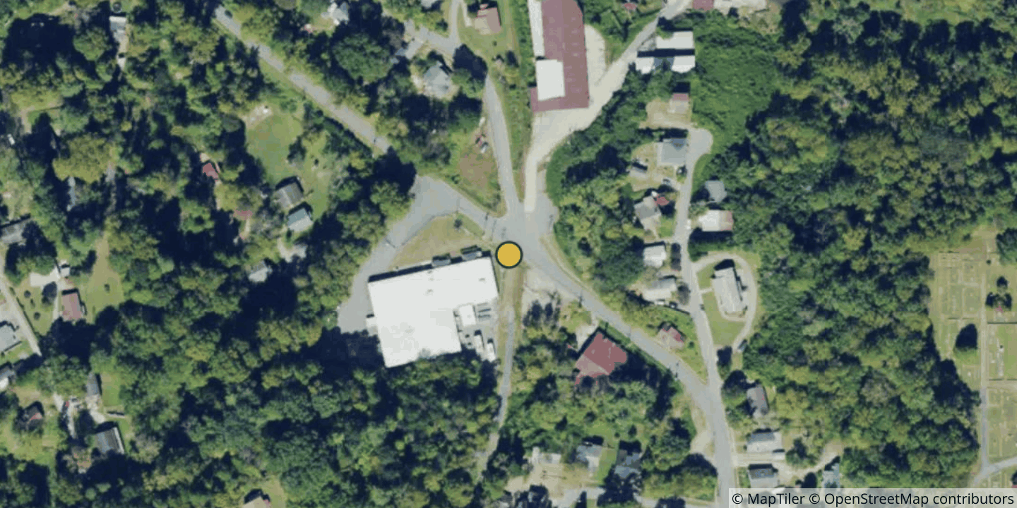 Aerial view of 801 Main Street - Lenoir