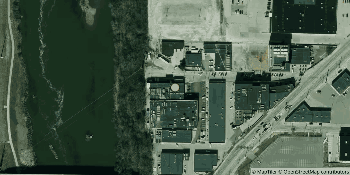 Aerial view of Netrality - Indy Telcom Center - 733 W. Henry