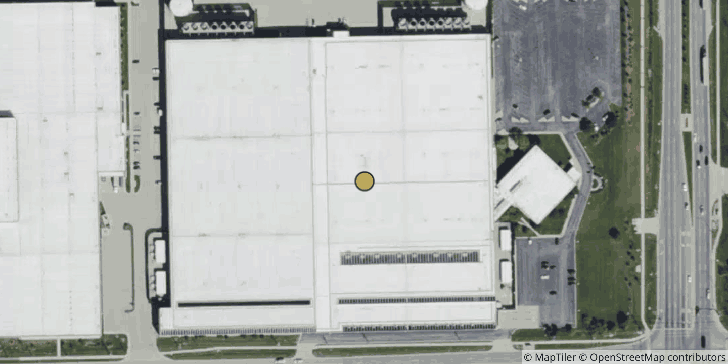 Aerial view of Rackspace Chicago