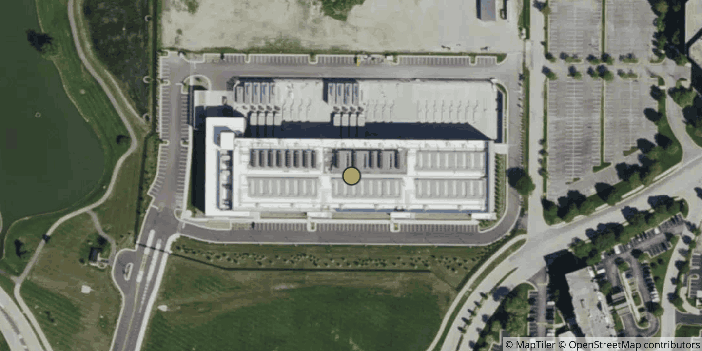Aerial view of GDC - Chicago CH1 Data Center