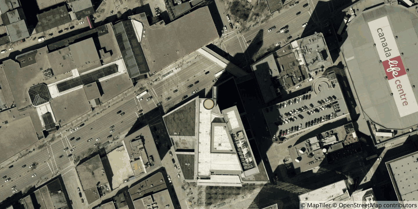 Aerial view of Manitoba Hydro Telecom Data Centre
