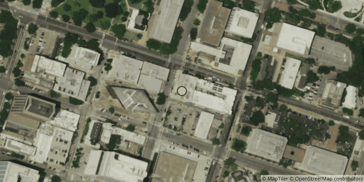 Aerial view of 1011 San Jacinto