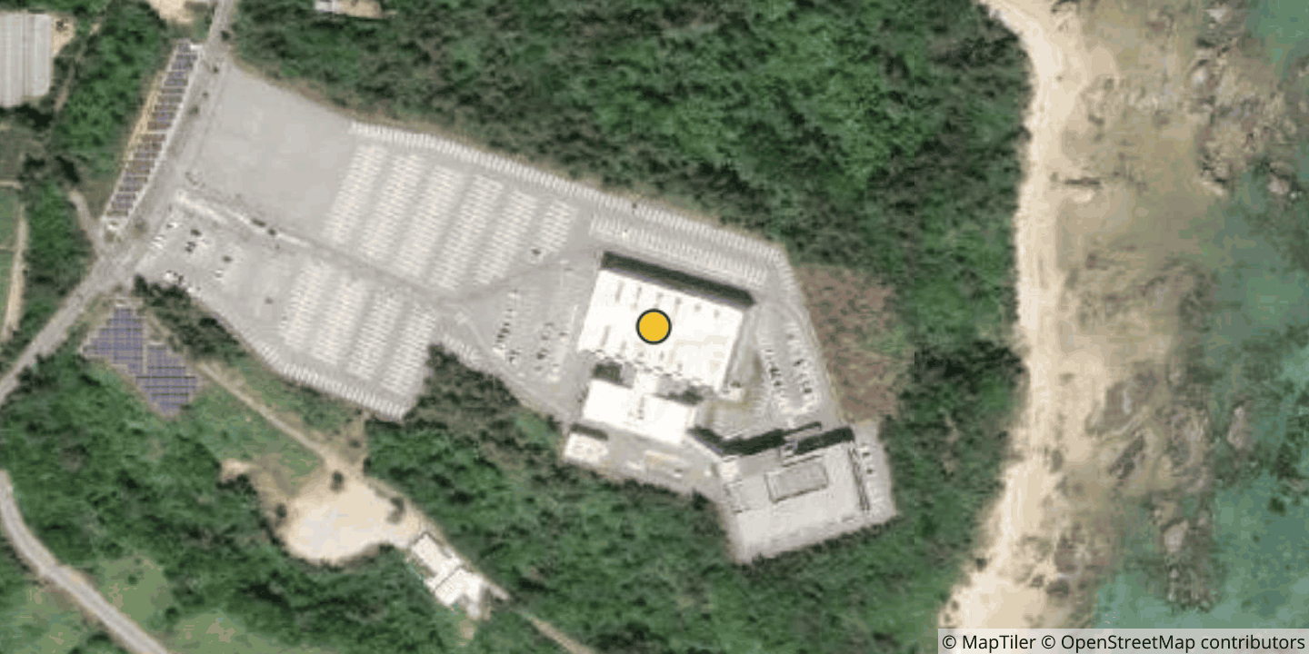 Aerial view of Ginoza Village IT Operation Park