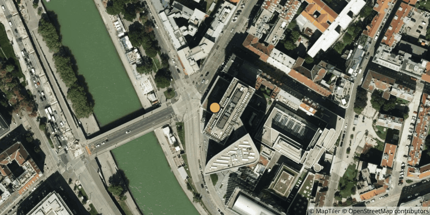 Aerial view of Raiffeisenhaus Wien (RHW)