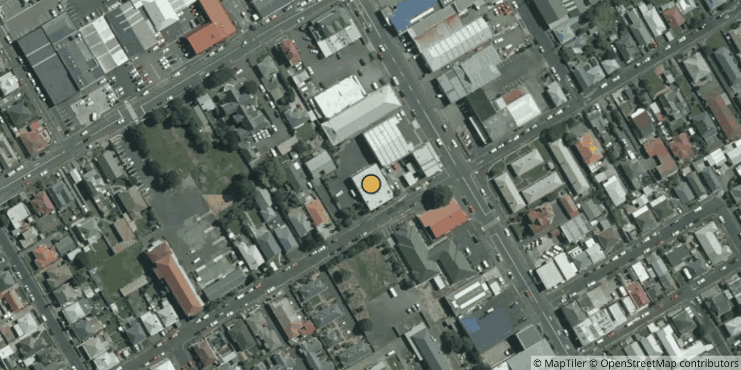 Aerial view of Chorus South Dunedin Exchange (SOD)