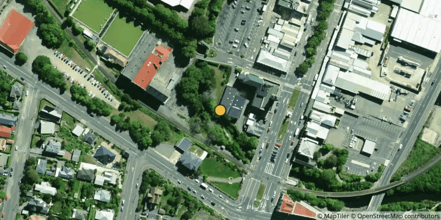 Aerial view of Chorus Oamaru Exchange (OU)