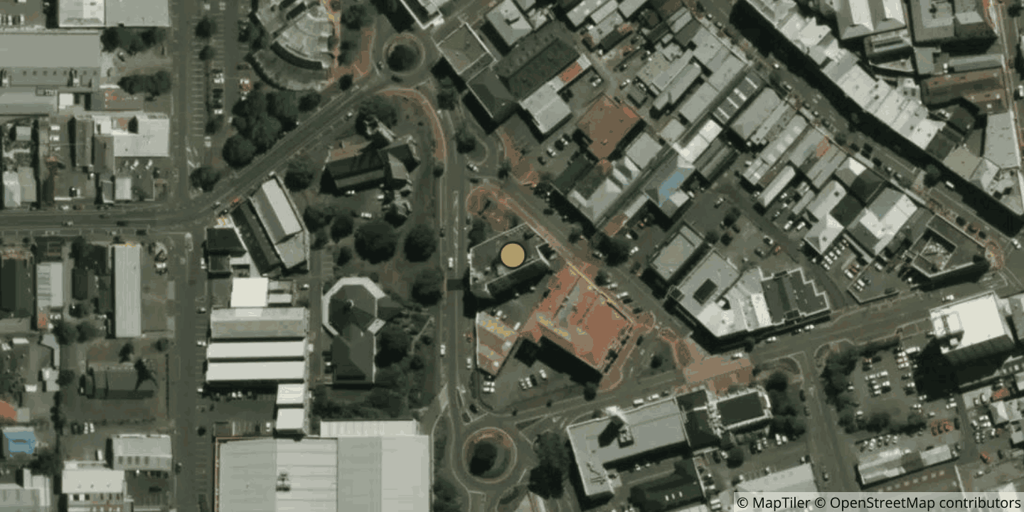 Aerial view of Chorus Timaru Exchange (TU)