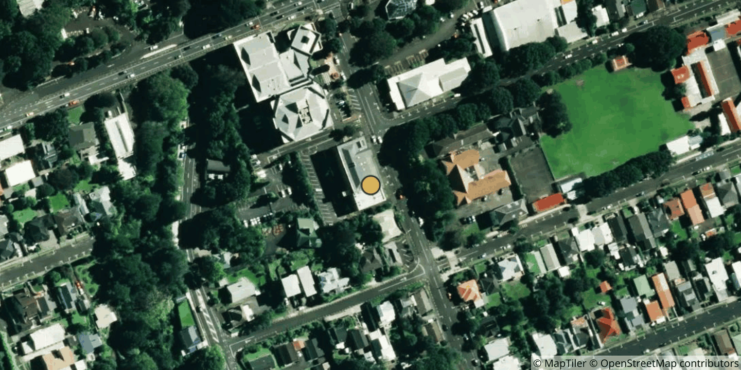 Aerial view of Chorus New Plymouth Exchange (NU)