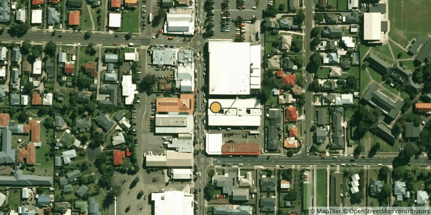 Aerial view of Chorus Whakatane Exchange (WHK)
