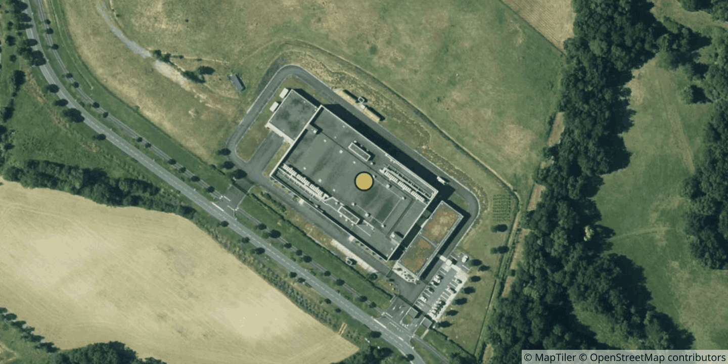 Aerial view of Albiant-IT Datacenter Saphir