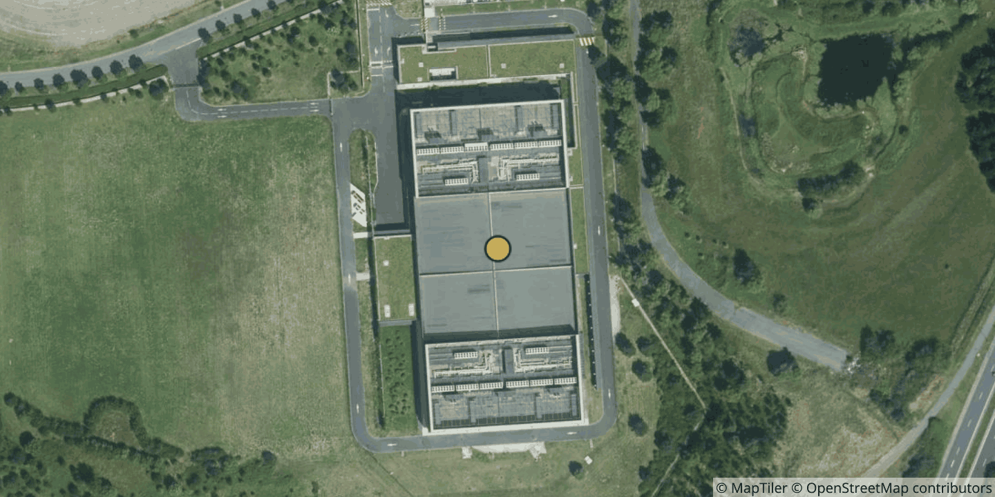 Aerial view of Albiant-IT Datacenter Sirius