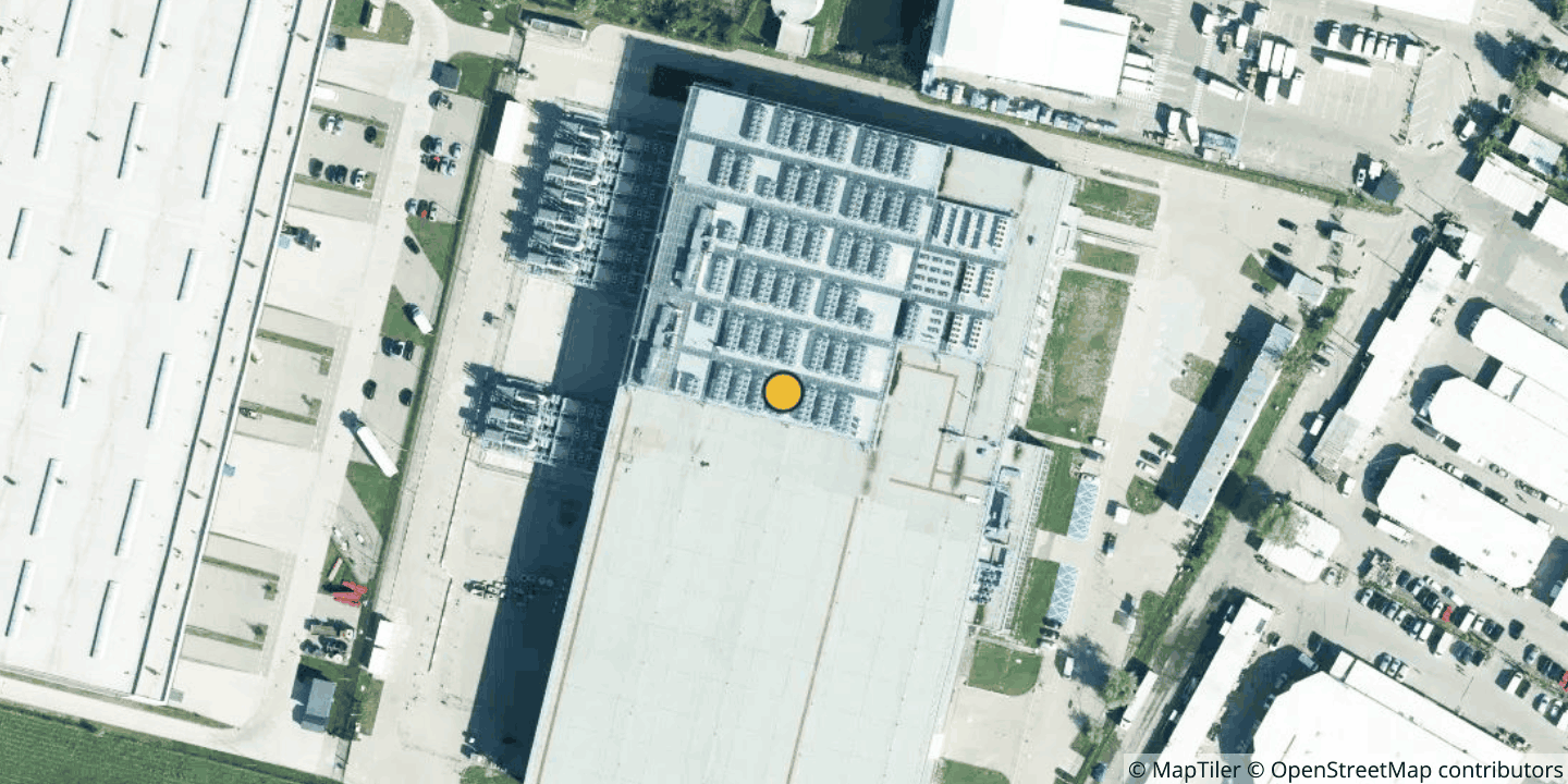 Aerial view of EdgeConneX Warsaw (EDCWAW02)