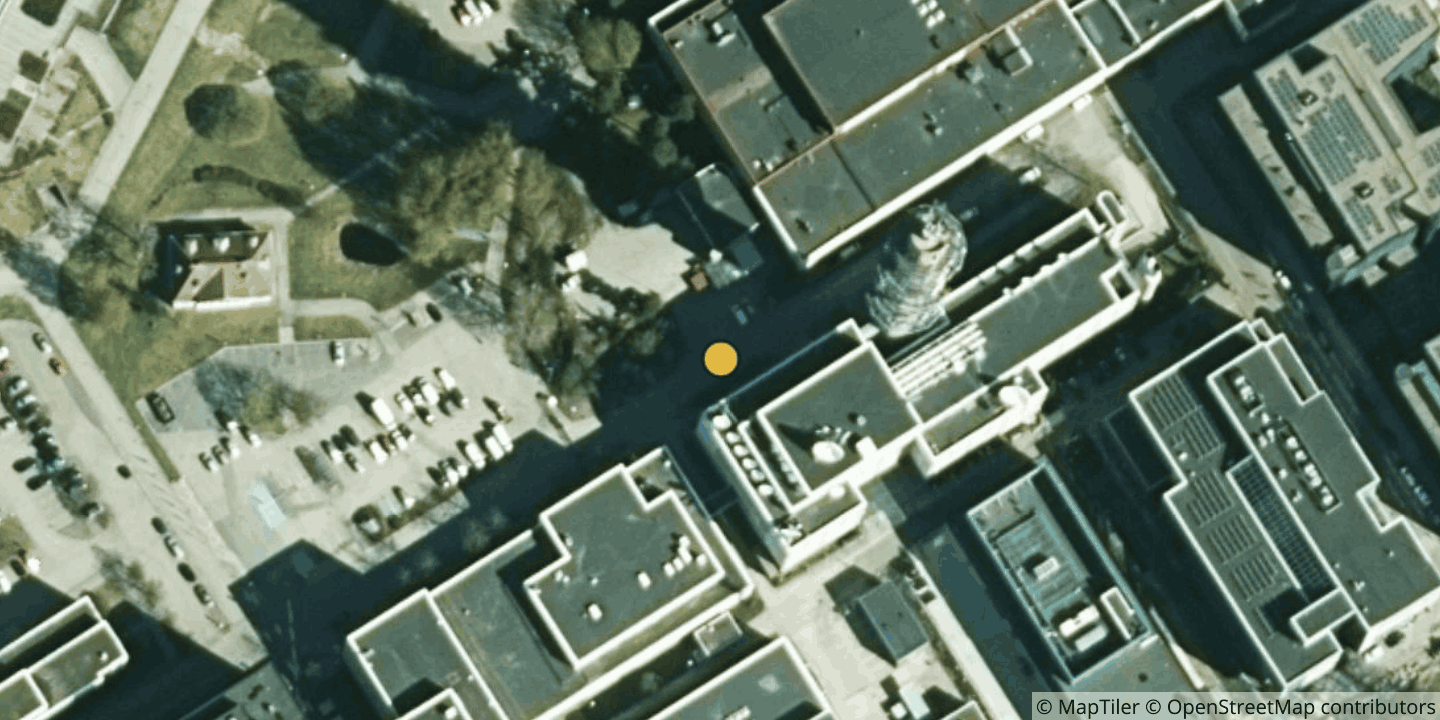 Aerial view of Digita Helsinki Pasila Broadcasting Tower