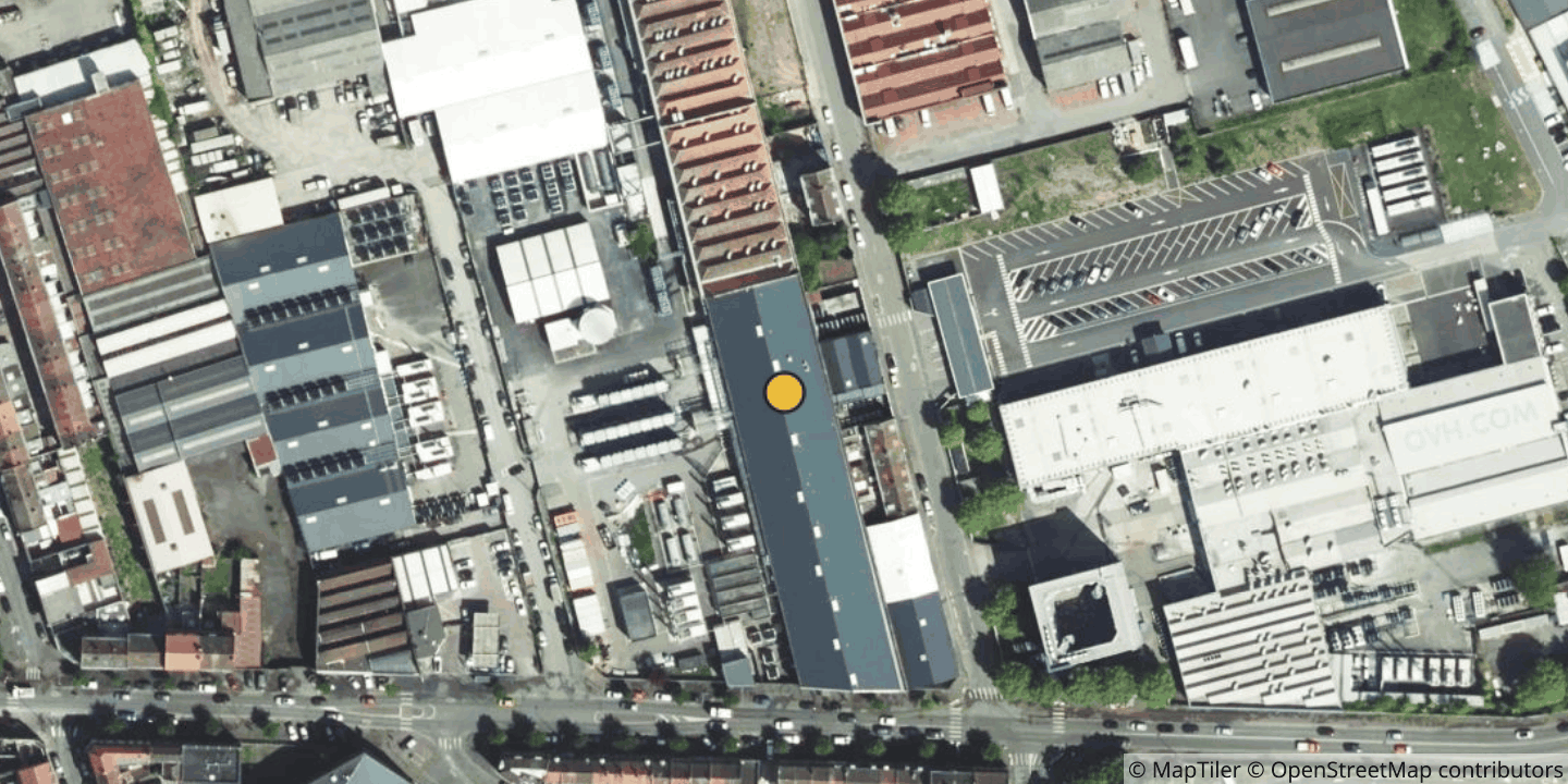 Aerial view of OVHcloud RBX6