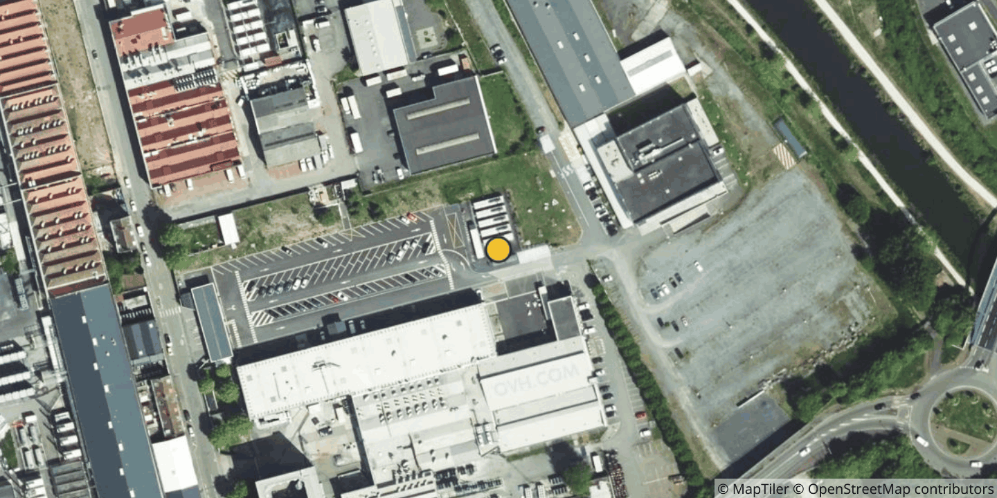 Aerial view of OVHcloud RBX Campus