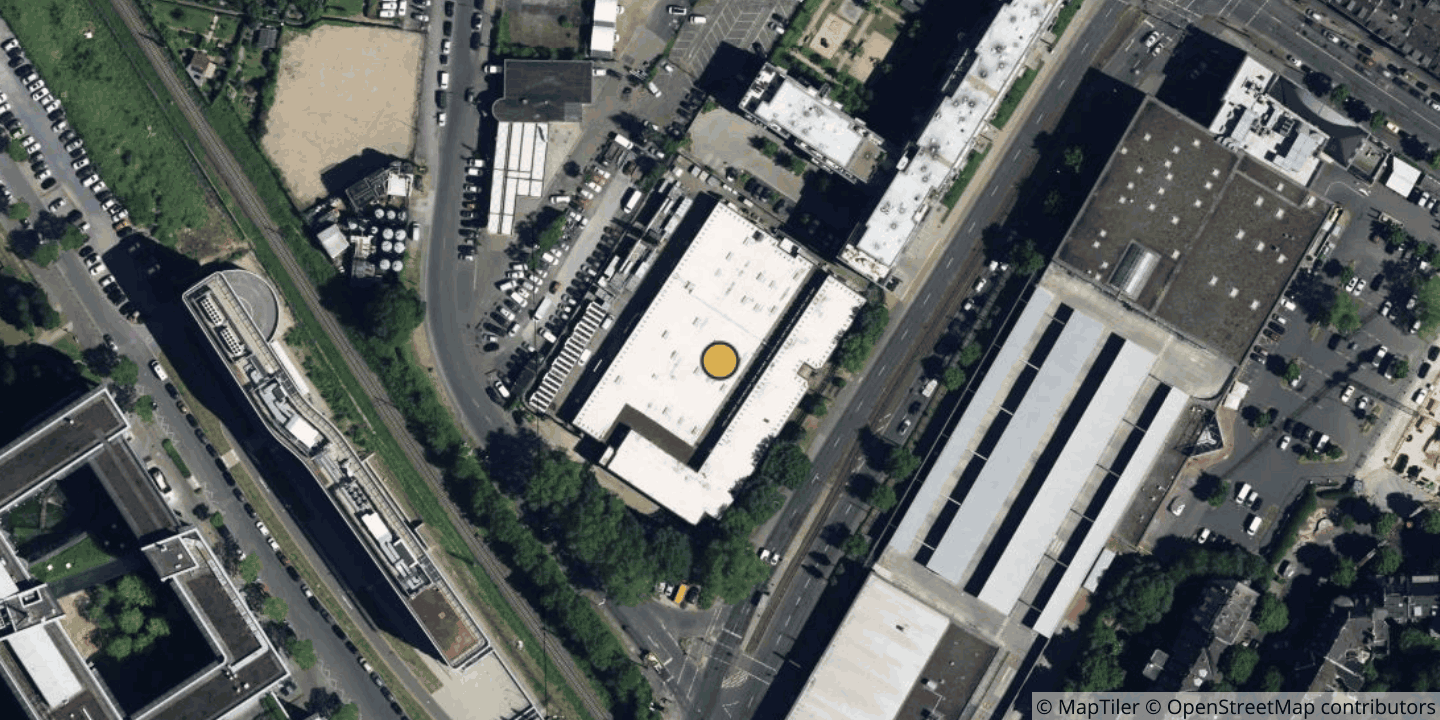 Aerial view of Equinix DU1 - Dusseldorf, Albertstrasse