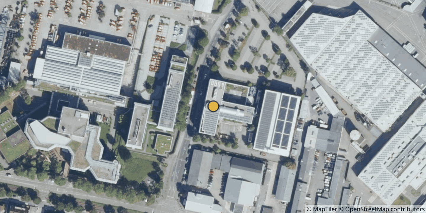 Aerial view of Komm.ONE Karlsruhe