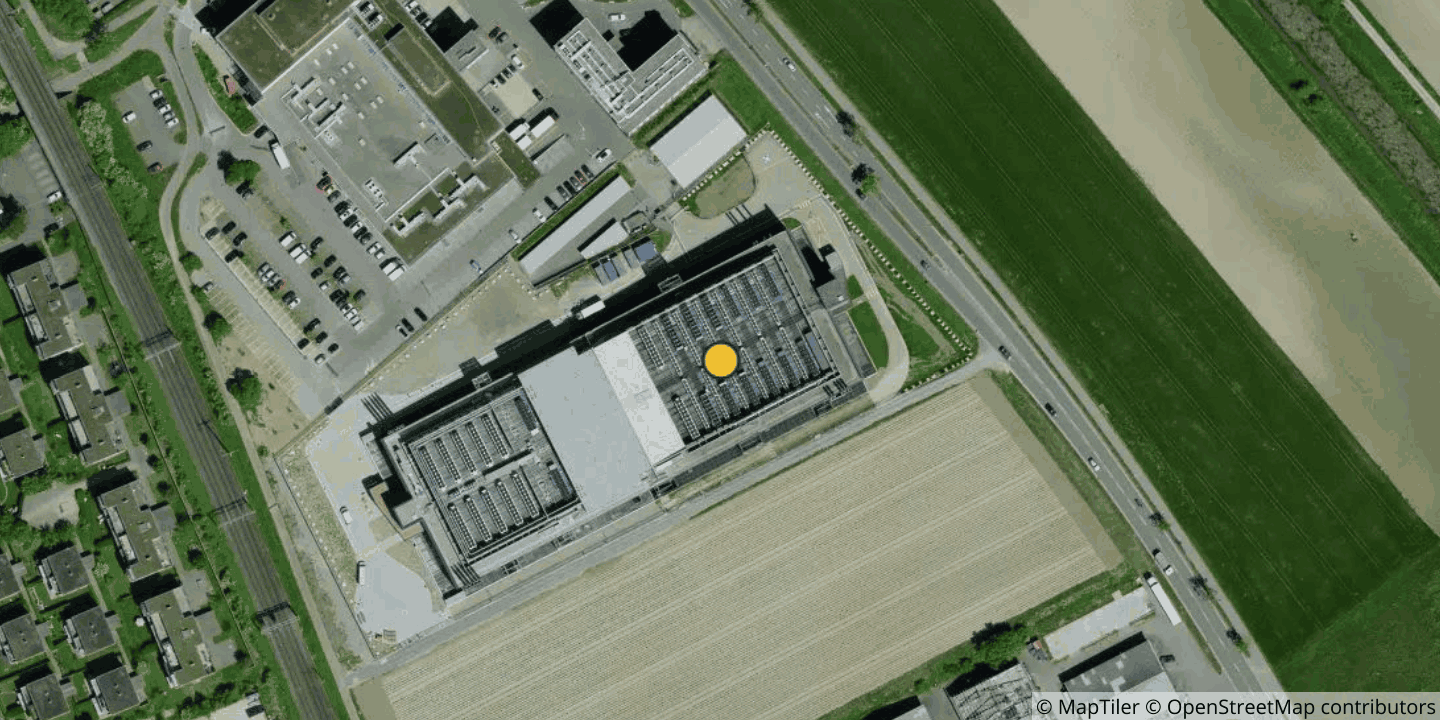Aerial view of NTT Zurich 1 Data Center (ZRH1)