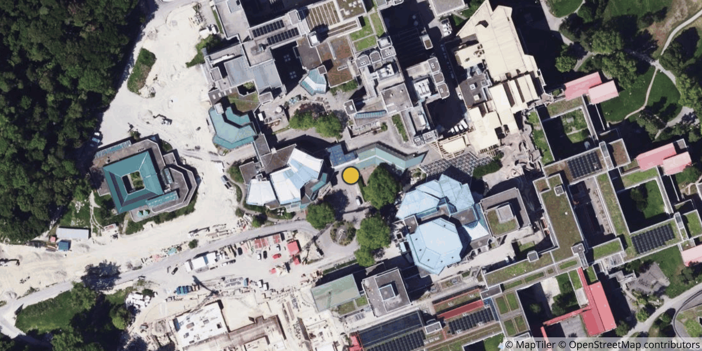 Aerial view of Communication, Information, Media Centre of the University of Konstanz